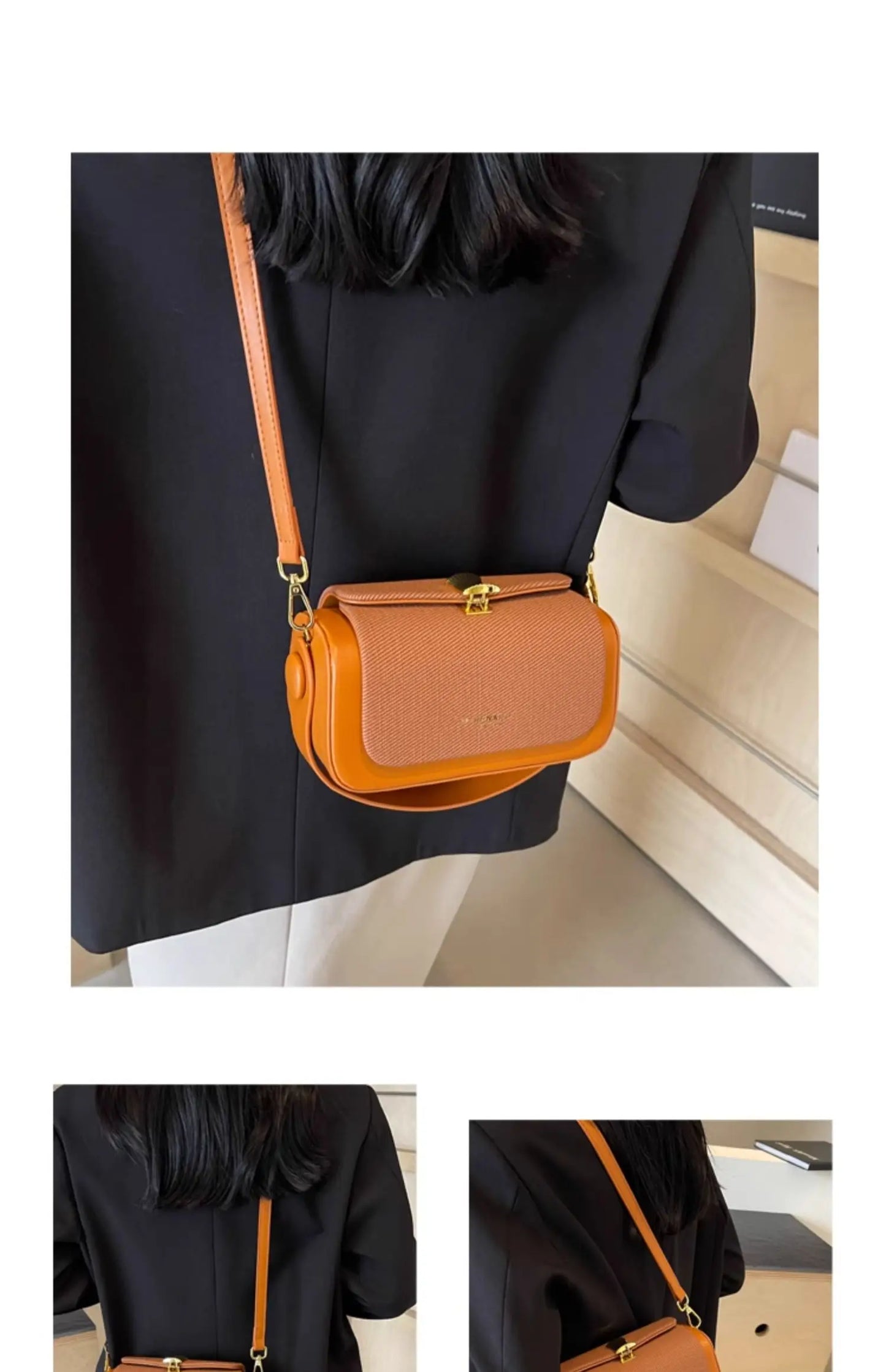 High-Grade Sense Women's Small Square Bags | Trendy Classic PU Leather Lady Commuter Shoulder Bag & Short Handle Handbags Luxegan