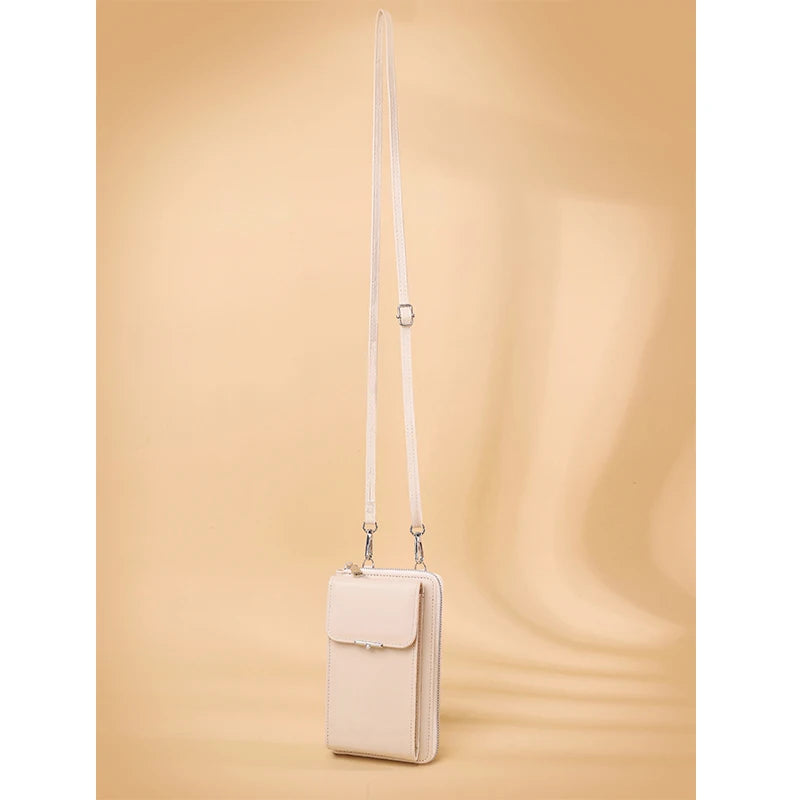 New Mobile Phone Bag Women's Crossbody Bag | Fashionable Large-Capacity Storage Bag | Metal Pearl Decoration Shoulder Bag Luxegan