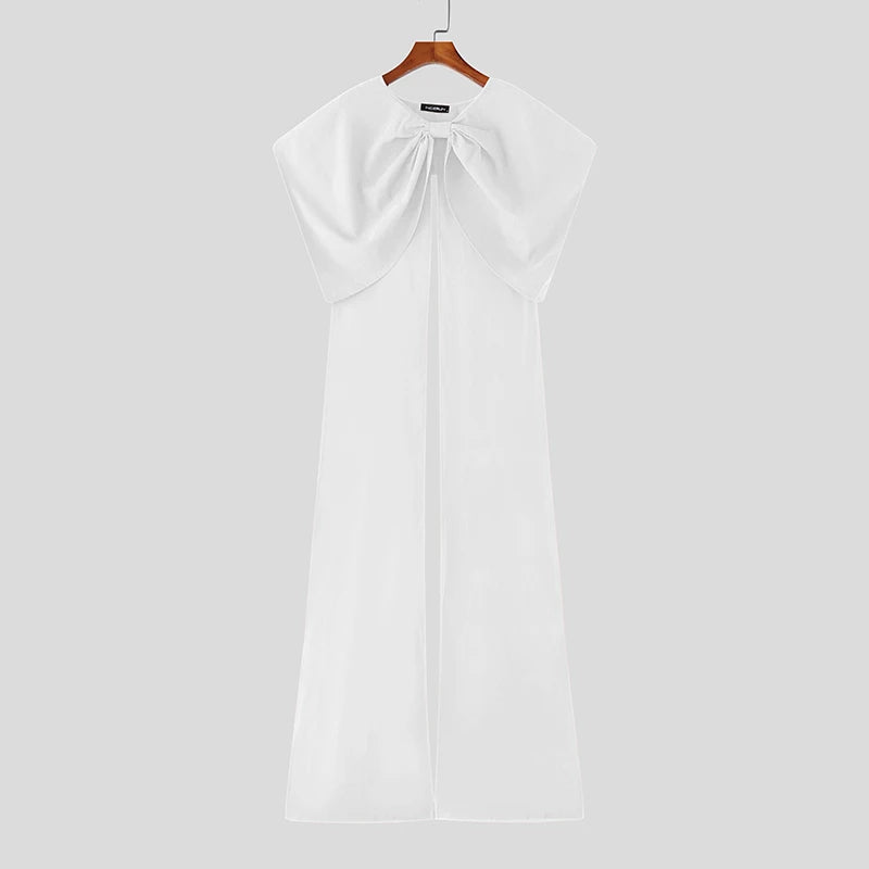 Long Style Cloak Tank Top | Sophisticated O-Neck Sleeveless Silhouette | Elegant "Irregular Cape" Summer Poncho | "Dignified" Solid Streetwear Vest for Radiant Versatile Styling Luxegan