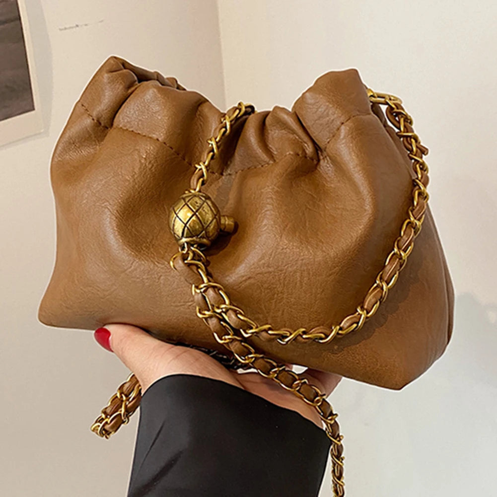Women's Pleated Hobo Bag | PU Leather Crossbody Tote, Messenger Bag & Stylish Purse Luxegan