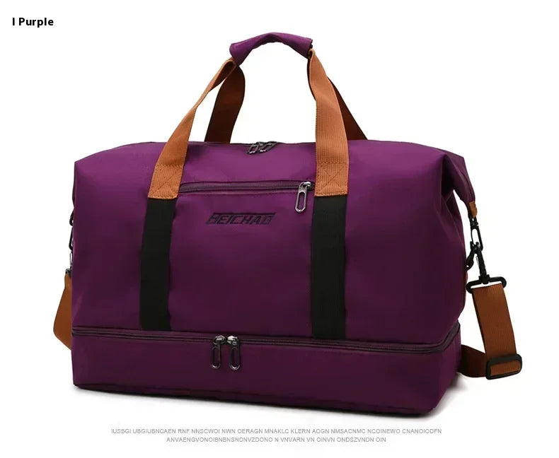 Large Capacity Waterproof Travel Gym Bag | Portable Oxford Fitness Duffle | Short-Distance Luggage & Men's Sports Handbag | Lightweight Shoulder Crossbody Bag Luxegan