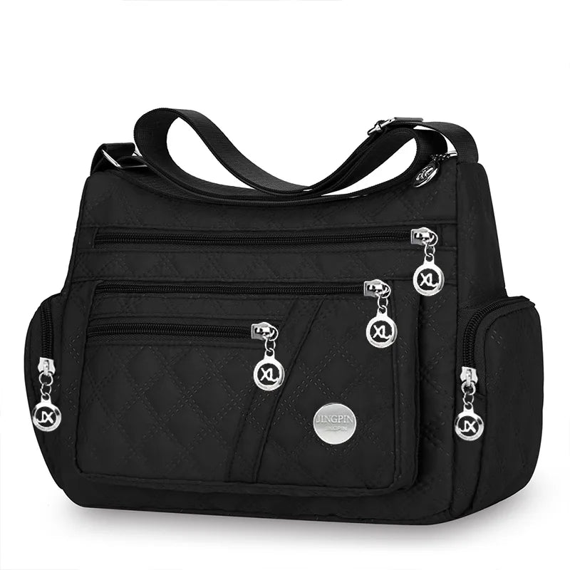 Square-Shaped Versatile Crossbody Bag | New Style Large Oxford-Style Shoulder Bag | Sophisticated Unisex Fabric Messenger | Fashion-Forward Nylon Hobo Bag for Men and Women Luxegan