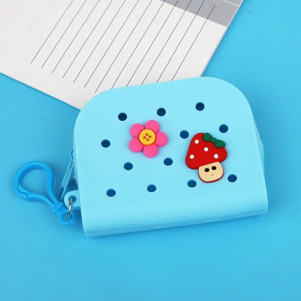 New Summer Bag Holes Coin Purse | Cute Silicone Mini Card Holder & Zipper Money Bag (Unisex) Luxegan