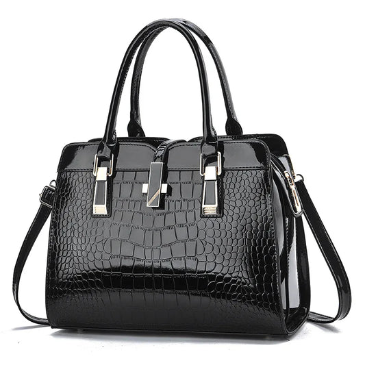 Luxury Brand Designer Women's Handbag | Large Capacity Single Shoulder Crossbody Bag & Crocodile Pattern Commuting Tote Luxegan