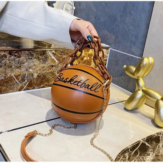 Hot Selling Ladies Spherical Bag | Personality Basketball Bag & New Shoulder Messenger Bag (Korean Round Bag Women's Bag) Luxegan