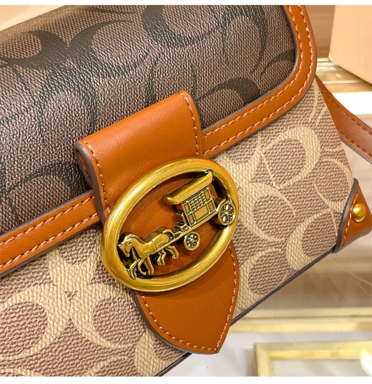 New Minimalist & Fashionable Small Handbag | Contrasting Color Women's Crossbody Bag (High-End Carriage Style, Portable Box Bag)