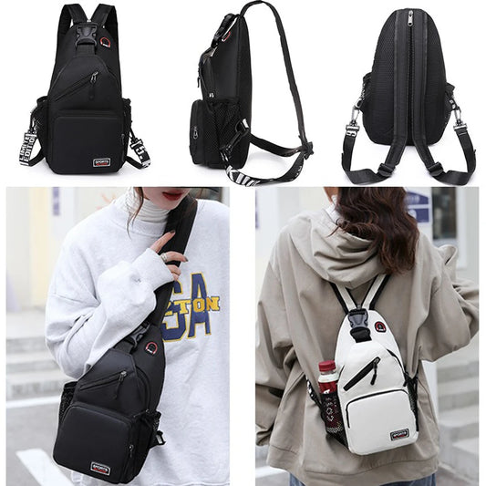 Mickey Minnie Mouse Cartoon Shoulder Bag | Unisex Multi-functional Oxford Fabric Backpack & Casual Chest Business Travel Pack Luxegan