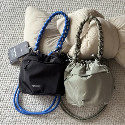 Nylon Double-Sided Bucket Bag | Large Capacity Commuting Leisure Crossbody Luxegan