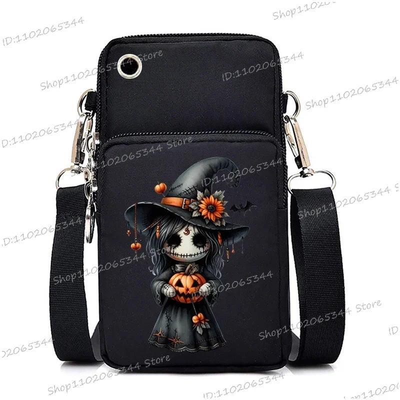Mini Mobile Phone Bag | Gothic Doll Pattern Crossbody Bag Luxegan