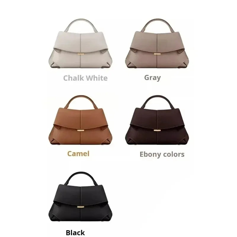 High-Quality Ladies Pleated Handbag | Noble Texture Faux Leather Square Satchel | Elegant Inclined Style Crossbody & Shoulder Bag Luxegan