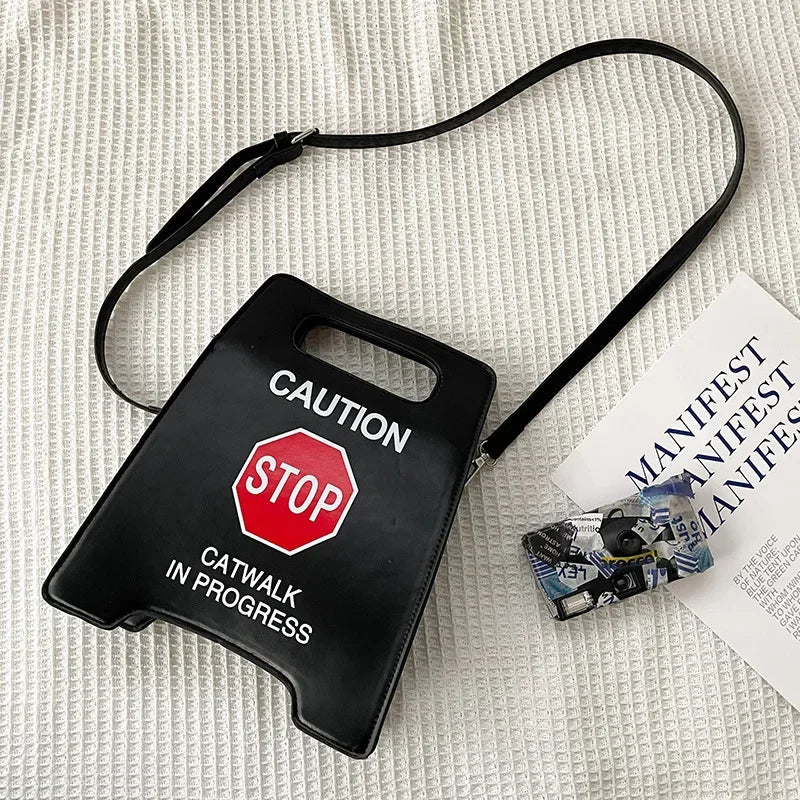 Novelty Stop Sign Purse | PU Leather Handbags & Fashion Crossbody Bag Luxegan