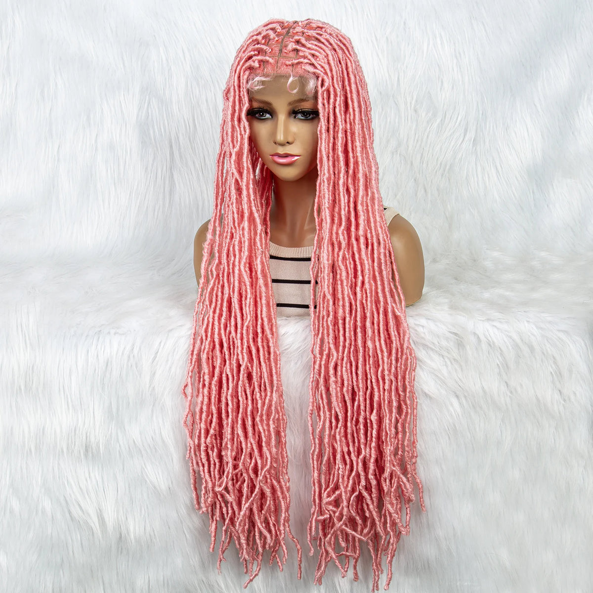 Pink & Blue Braided Wig | Full Lace Butterfly Locs & Dreadlocks
