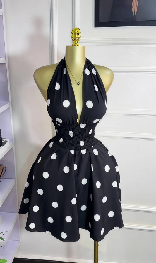 V-Neck Long Sleeve Ruffle Floral Print Hollow-Out Fit & Flare Mini Dress | Sexy Elegant Low-Cut Summer Dress Luxegan