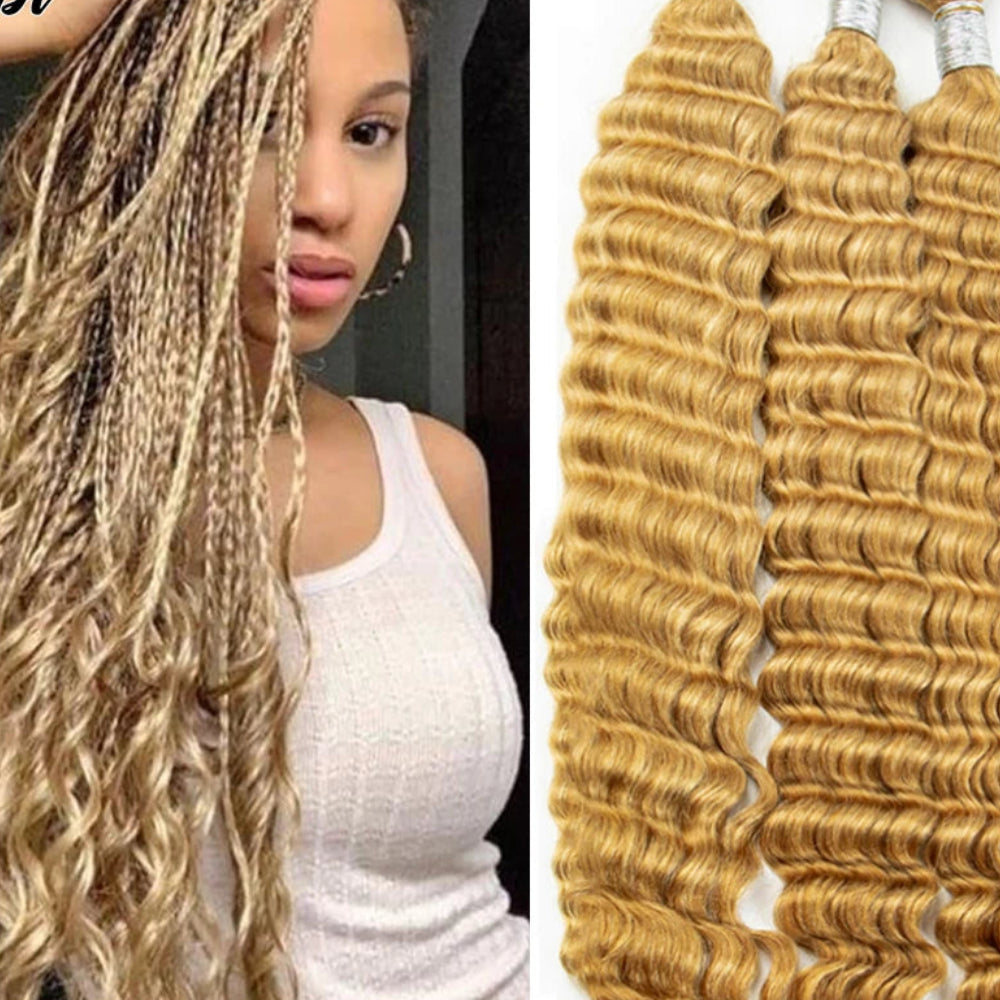 Deep Wave Boho Braids Human Hair Bulk – 100% Virgin Brazilian Hair for Braiding No Weft (16–24 - view 8