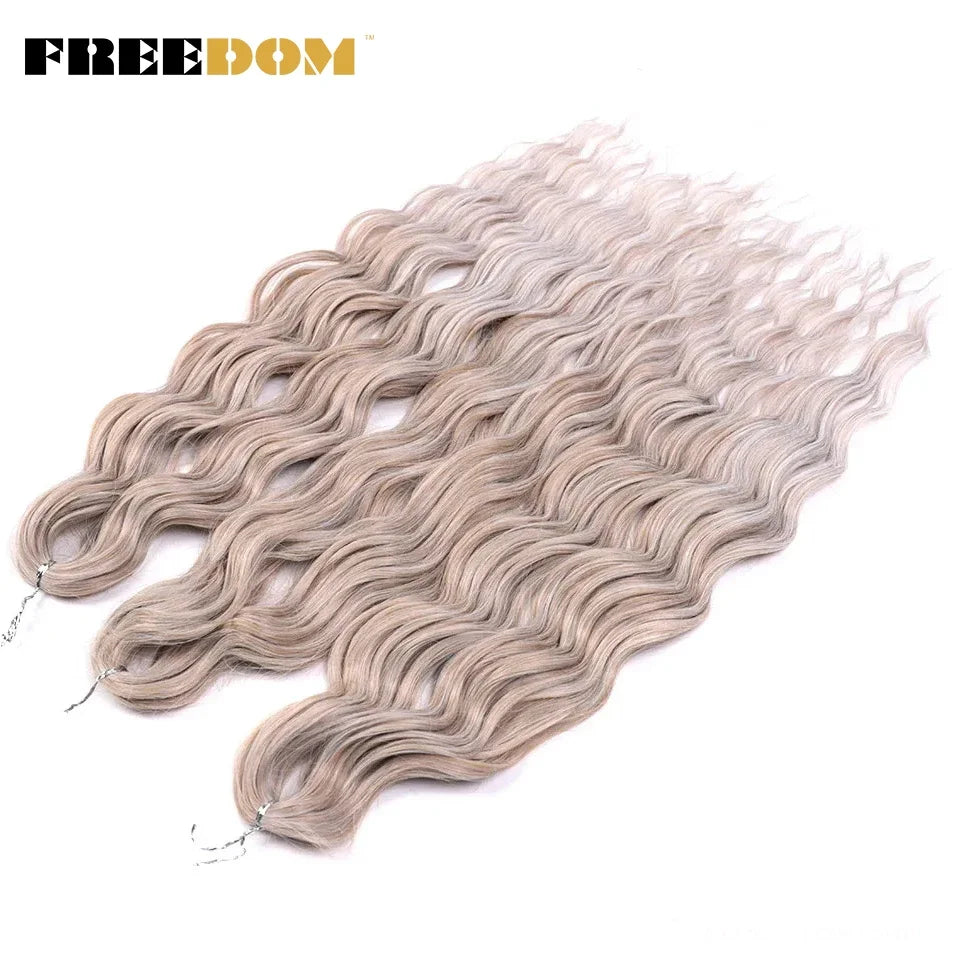 Synthetic Water Wave Crochet Hair | 24 Inch Ombre Braids