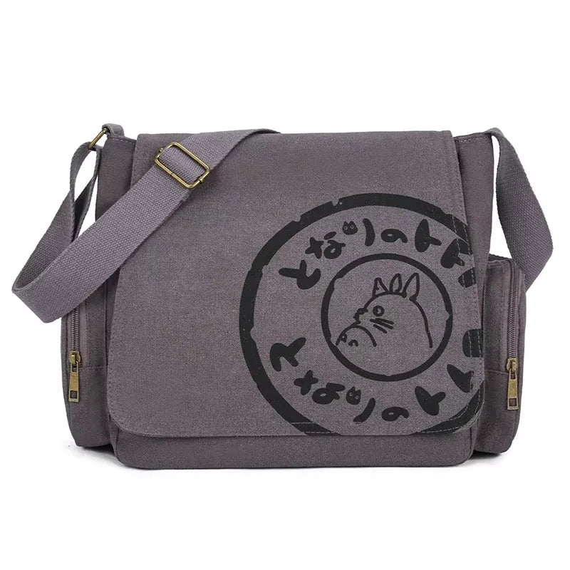 Unisex Cartoon Canvas Messenger Bag | Large Capacity Tote & Shoulder Bag Luxegan