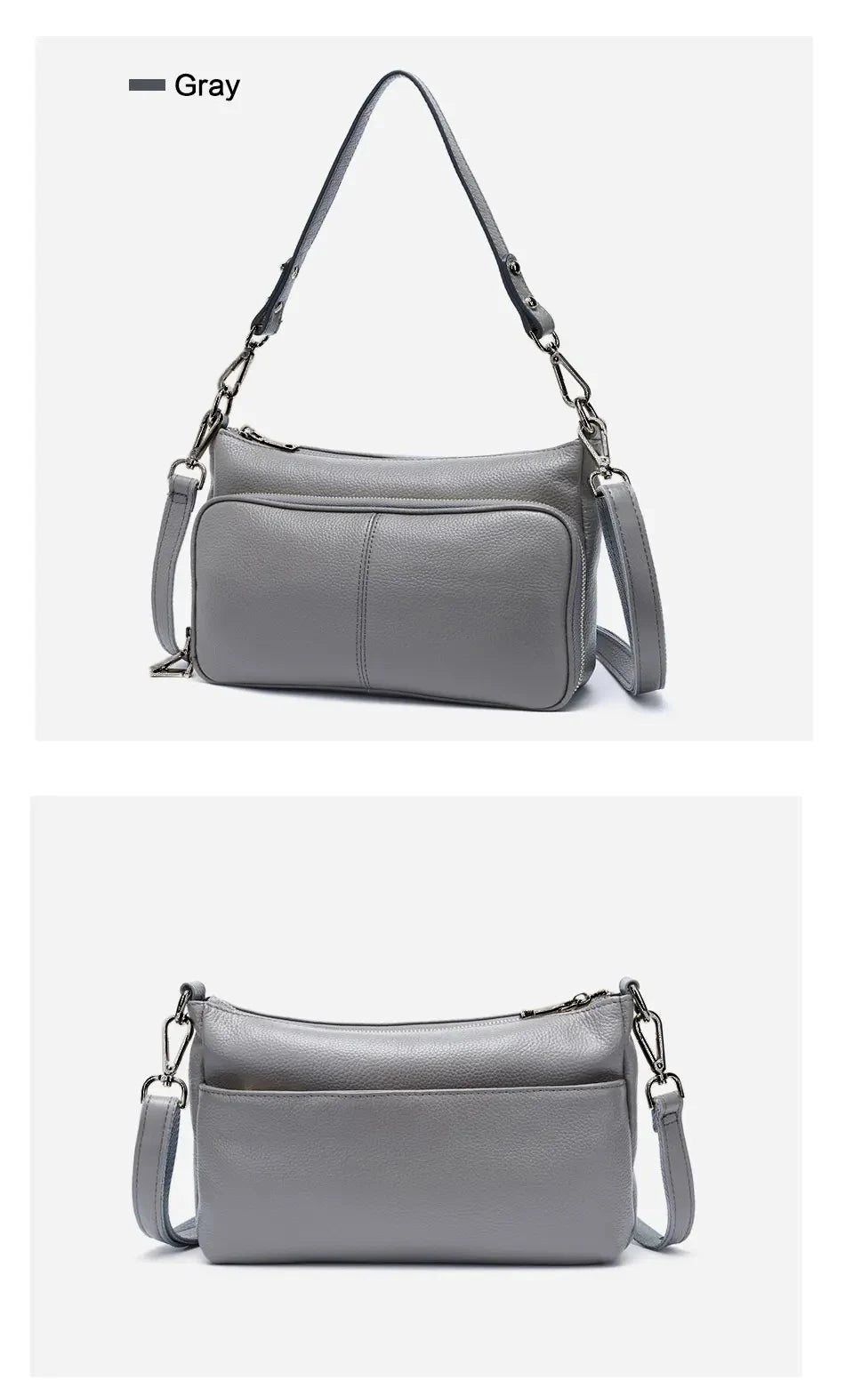 Women's Handbag 100% Genuine Leather Ladies Shoulder Crossbody Messenger Bag | Fashion Hobos Black High Quality Luxegan