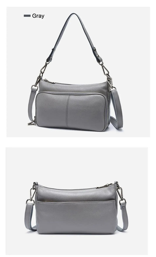 Women's Handbag 100% Genuine Leather Ladies Shoulder Crossbody Messenger Bag | Fashion Hobos Black High Quality Luxegan