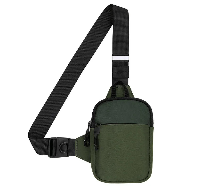 Men's Stylish Mini Nylon Crossbody Bag | Premium Honeycomb-Patterned Phone Pouch | Lightweight Casual Shoulder Satchel | Versatile Unisex Travel Sling Pack with Silt Pocket Luxegan