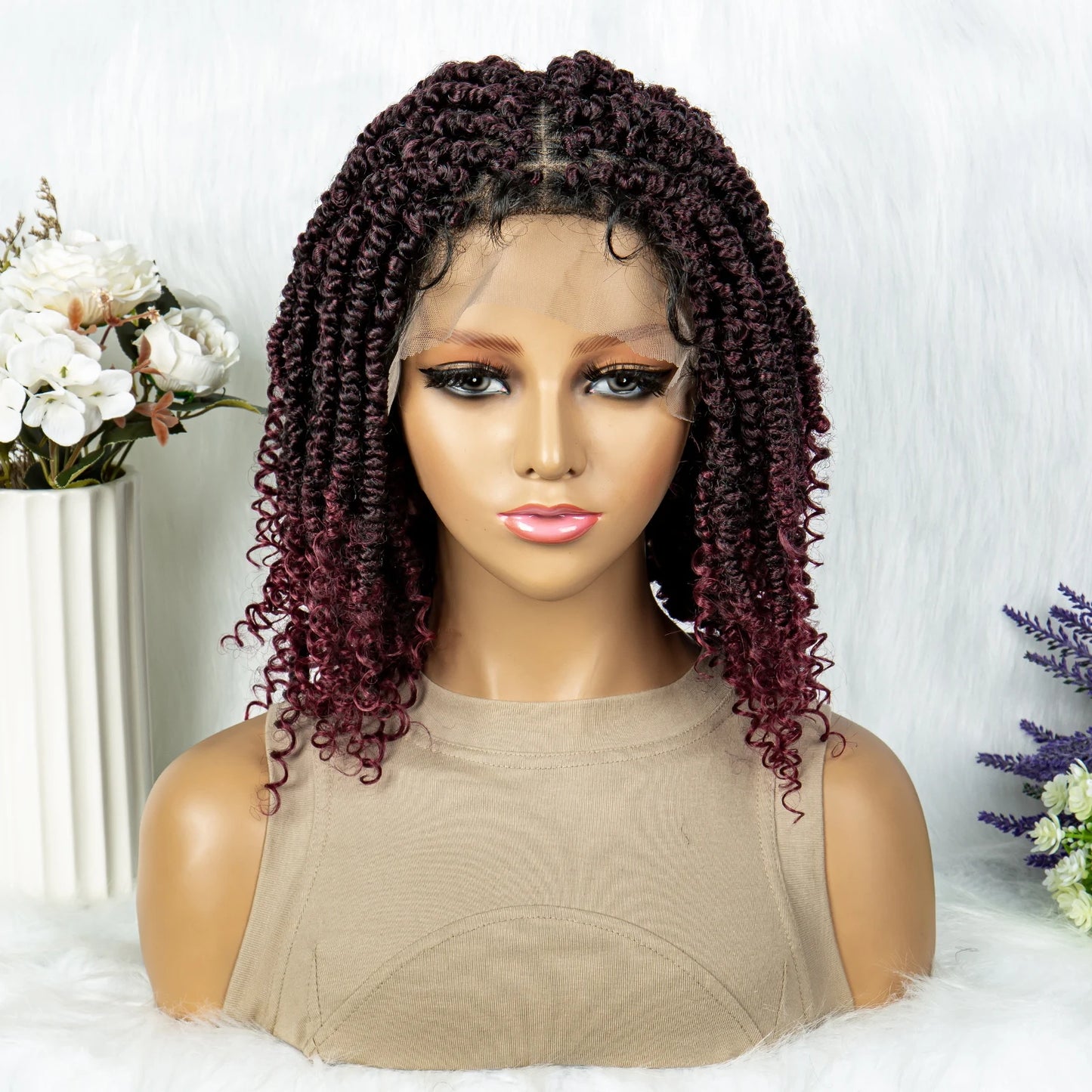 HD Lace Front Curly End Box Braids Wig | 9*6 Part Luxegan