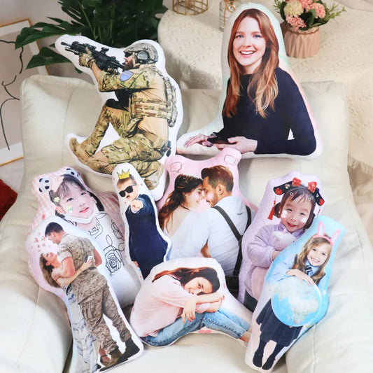 Custom Personalized Humanoid Photo Cushion | Sophisticated "DIY Portrait" Silhouette | Elegant Life-Size Stuffed Picture Pillow | "Dignified" High-Performance Handmade Gift for Radiant Versatile Styling Luxegan