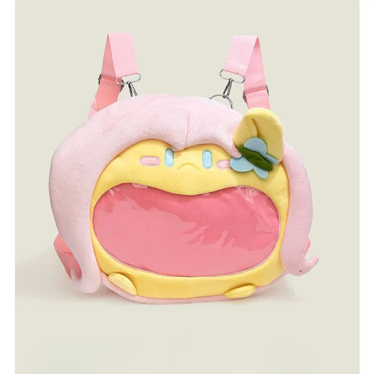 My Little Pony Fluttershy Plush Itabag | Cartoon Translucent Backpack for Girls | Premium Anime Peripheral Shoulder Storage Bag | Casual Fashion Unisex Movie & TV Plush Bag Holiday Gift Luxegan