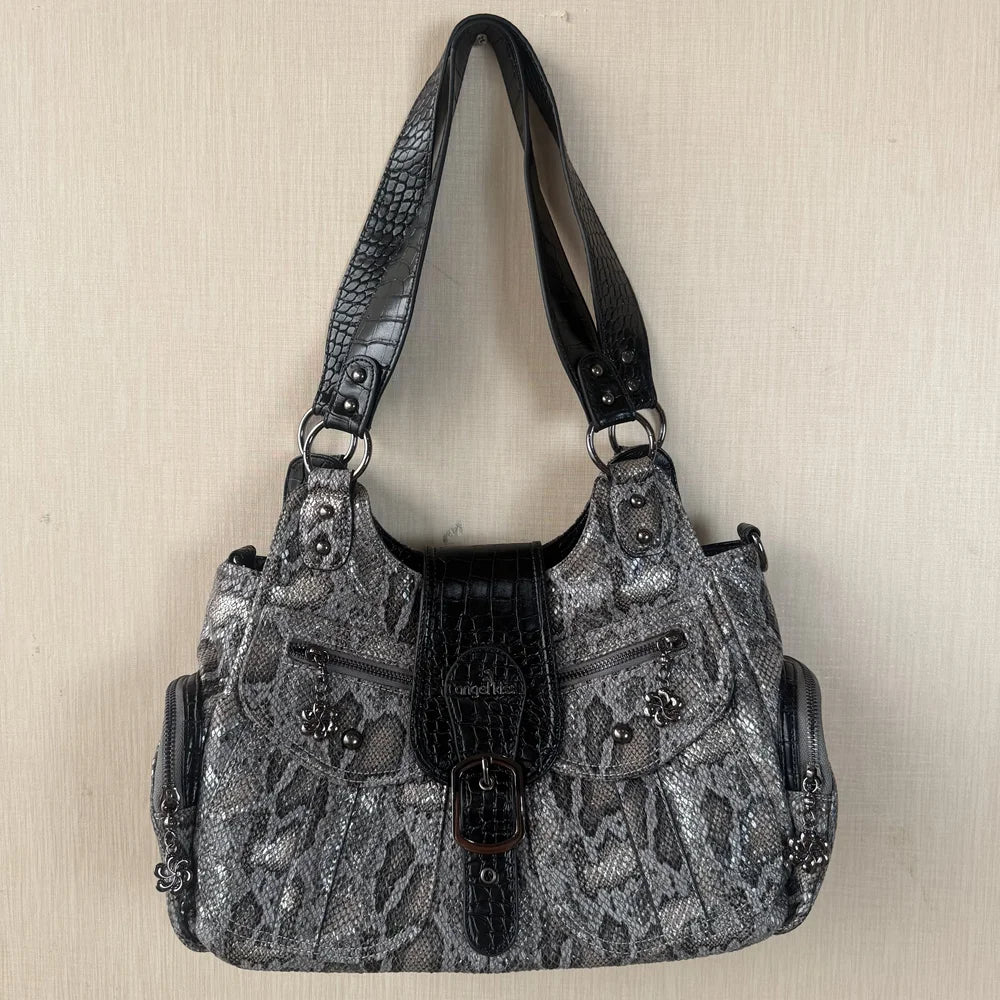 Trendy PU Leather Dumpling Shoulder Bag | Fashion Large Capacity Satchel & Top-Handle Purse | Versatile Multi-Pocket Handbag with "Flap" Design & 120cm Strap Luxegan