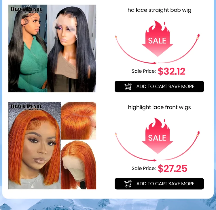 Glueless Wigs HD Human Hair Lace Frontal Wig Ready To Wear Bone Straight 13x4 Full Lace Front Human Hair Multi Parting Cleanranc
