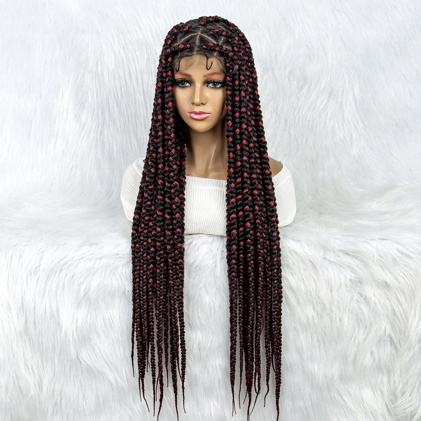 KIMA Colorful Braided Wig | Full Lace | Butterfly Locs & Dreadlocks Options Luxegan