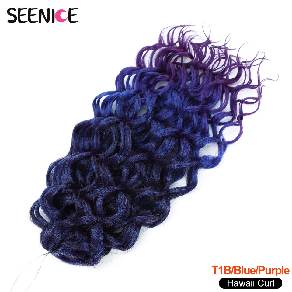 Afro Curls Deep Wavy Twist Crochet Hair Extensions – Ombre Synthetic Braiding Hair for Women - view 4