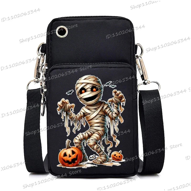 Mini Mobile Phone Bag | Gothic Doll Pattern Crossbody Bag Luxegan