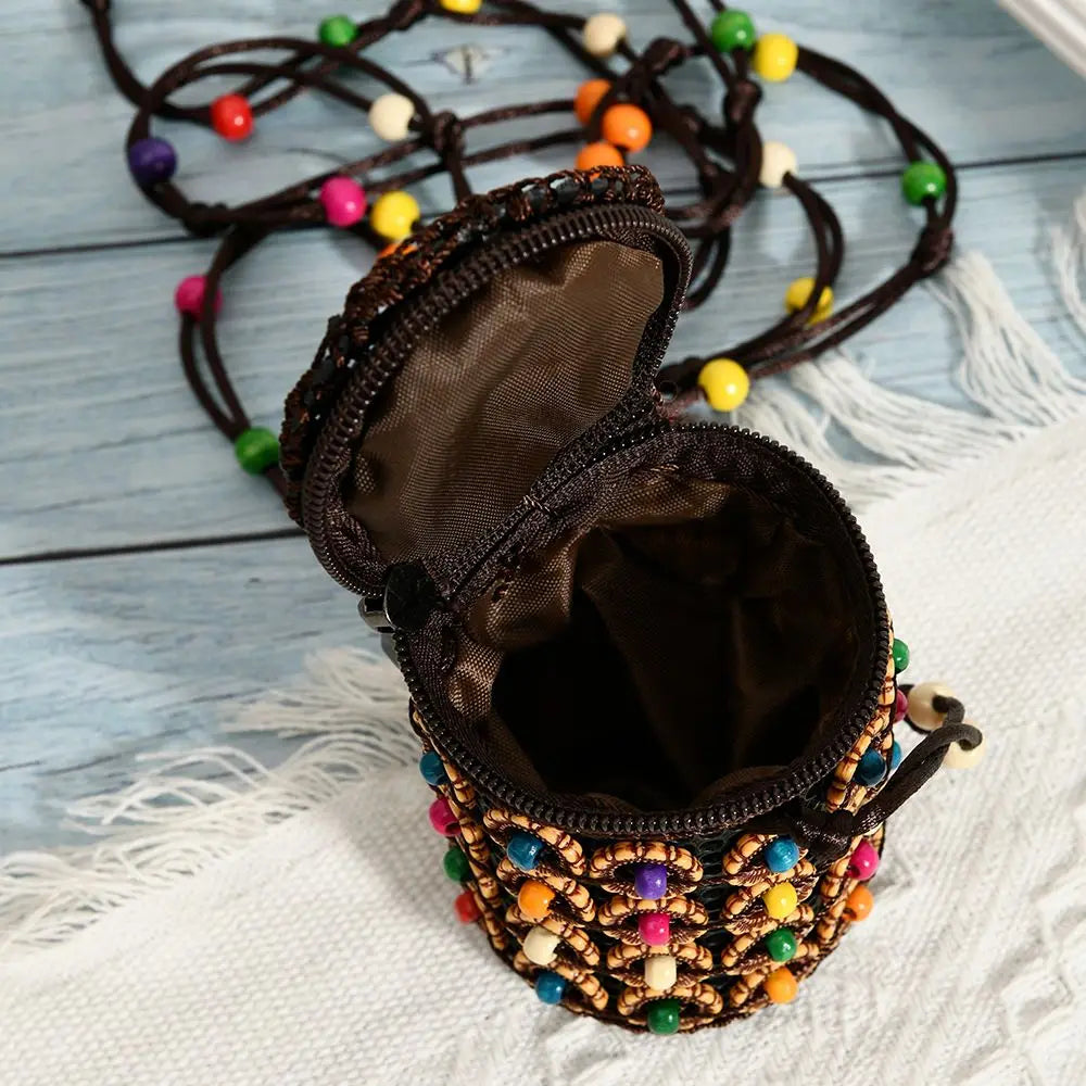 Soft TPU Ethnic Style Tote Bag | Large Capacity Handmade Weave Coconut Shell Bag Luxegan