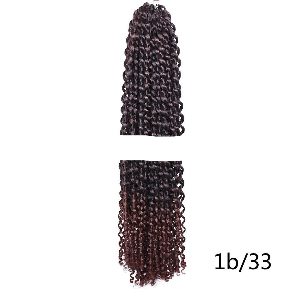18-Inch Water Wave Passion Twist Wig | European & American Style Water Ripple Crochet Synthetic Fiber Luxegan