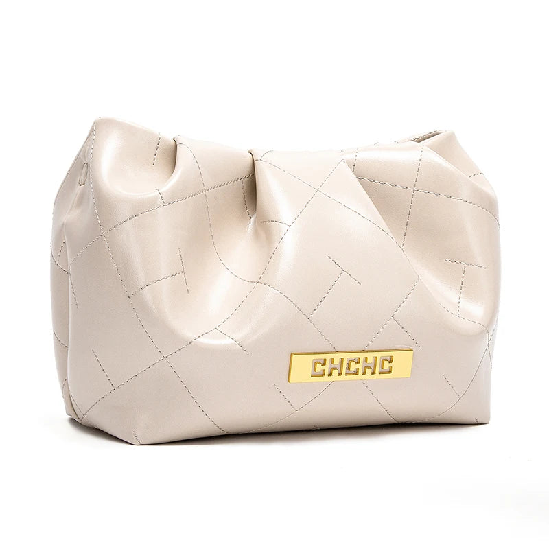 Soft Microfiber Leather Hobo Bag | Luxury Letter Large Capacity Shoulder Bag Luxegan