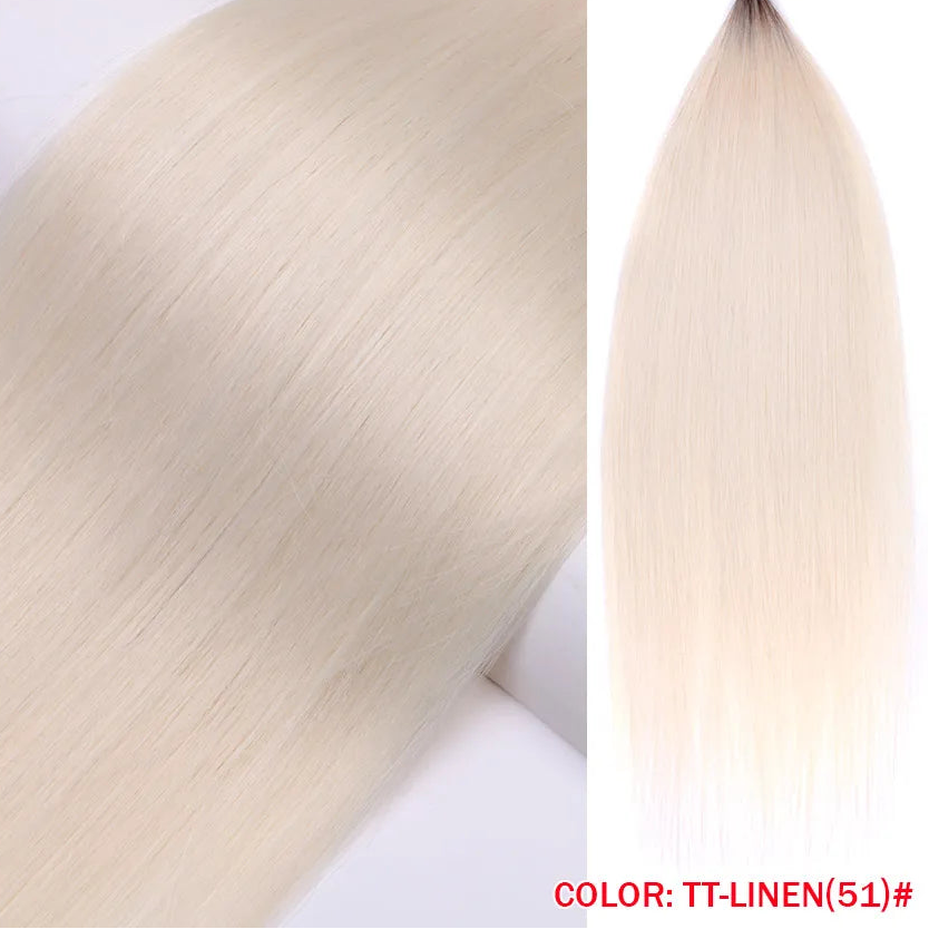 30-Inch Yaki Straight Synthetic Hair Bundles – 100g | Ombre & Linen Colors | High-Temp Fiber - view 6
