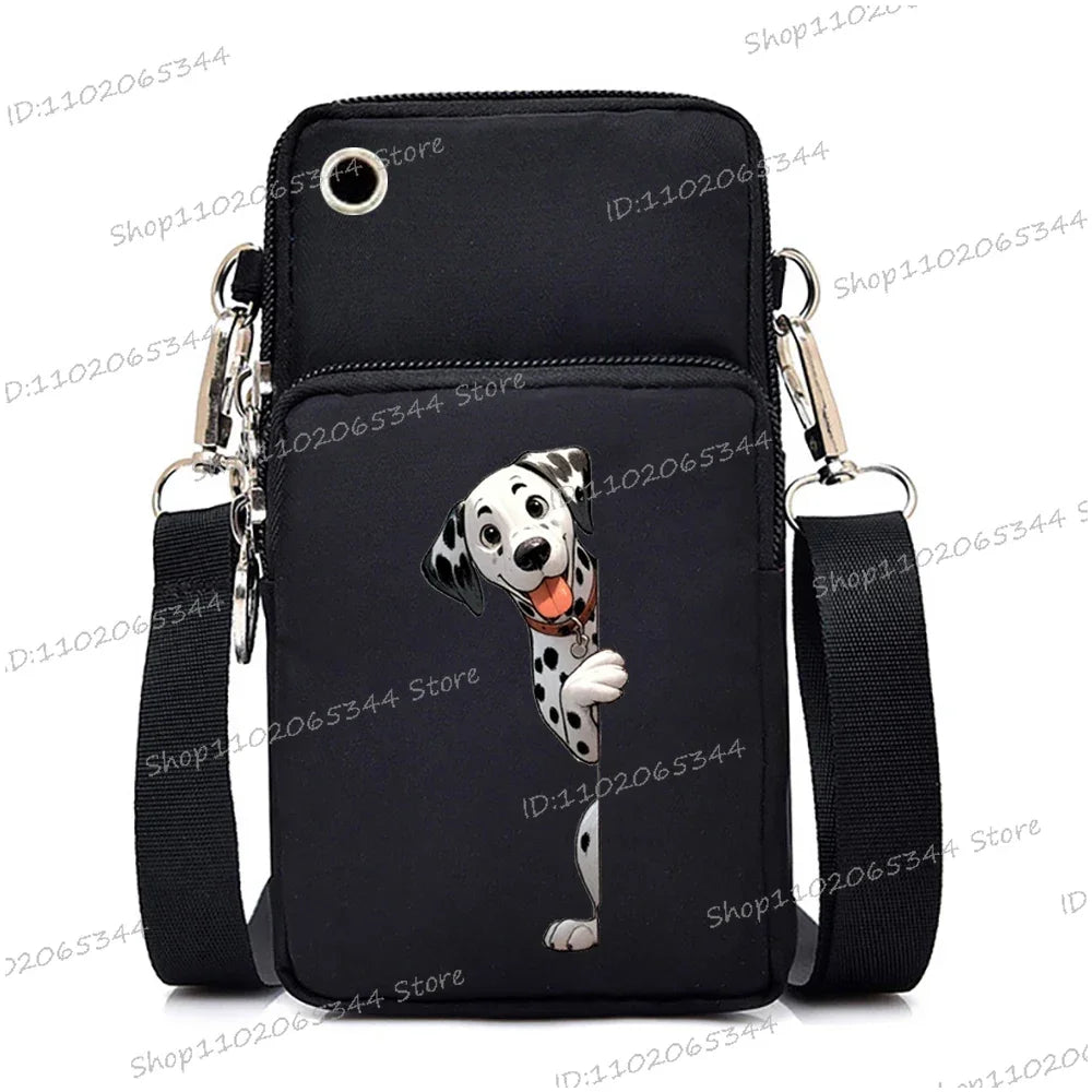 Funny Anime Dog Print Mobile Phone Bag | Unisex Crossbody & Handbag Luxegan