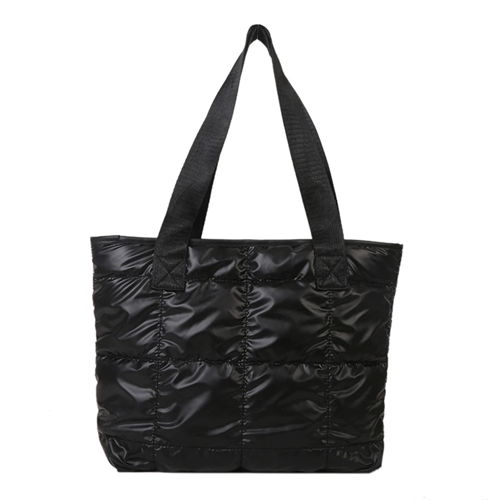 Fashion Ladies Tote Handbag | Quilted & Padded Large Capacity Shopping Bag Luxegan
