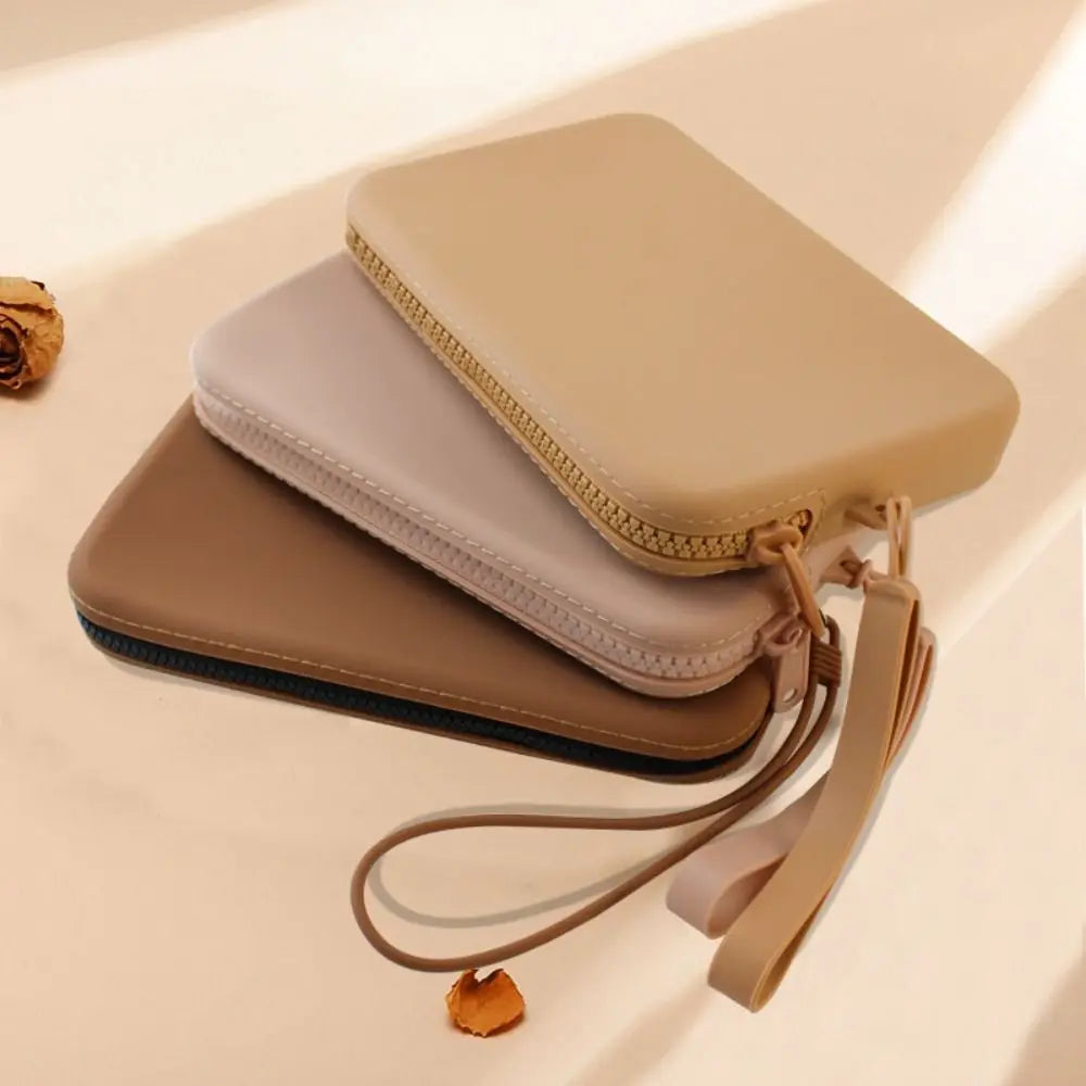 Unisex Waterproof Silicone Storage Bag | Portable Dustproof Hanging Phone/Sunglasses Pouch | Cosmetic Bag & Zipper Coin Purse Luxegan