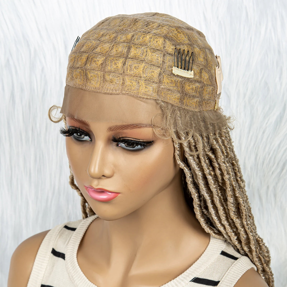 Pink & Blue Braided Wig | Full Lace Butterfly Locs & Dreadlocks