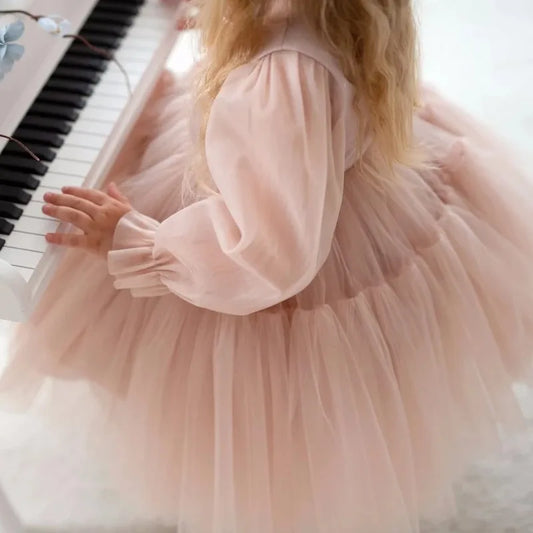 Vestido de niña de las flores rosa encantador personalizado para boda, largo hasta la rodilla, esponjoso, para fiesta de cumpleaños, primera comunión, vestidos de baile.