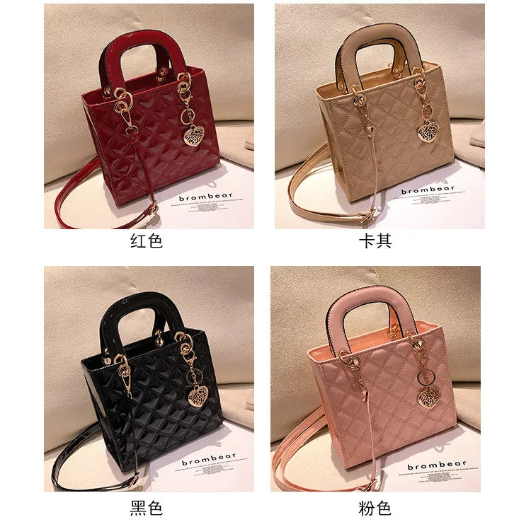 Bright Diamond Quilted Crossbody | Sequined PU Leather Handbag Luxegan