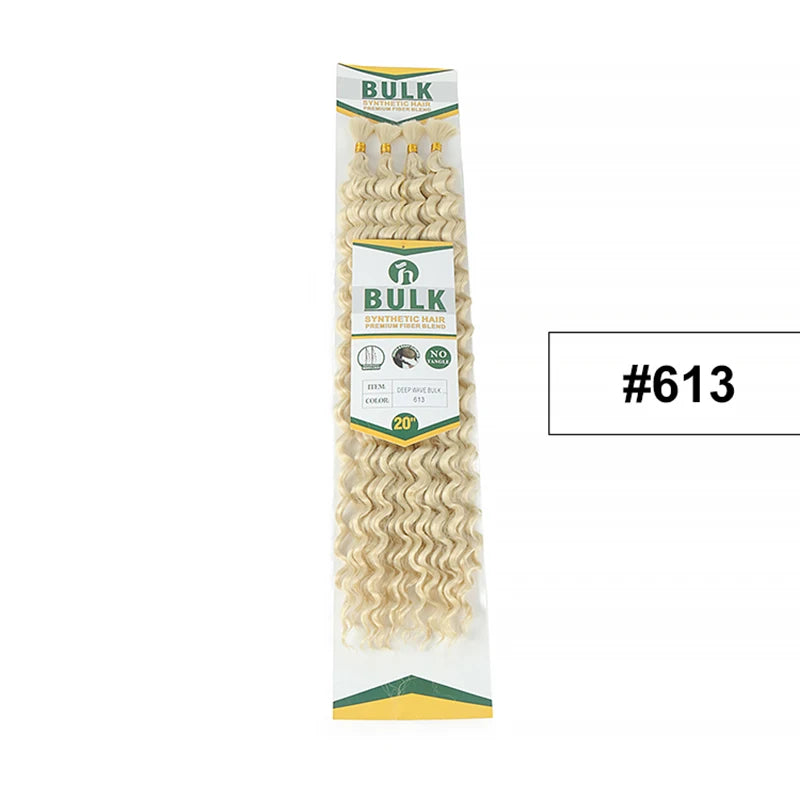 Deep Wave Boho Braids Synthetic Hair – Bulk Braiding Hair for Boho & Knotless Styles