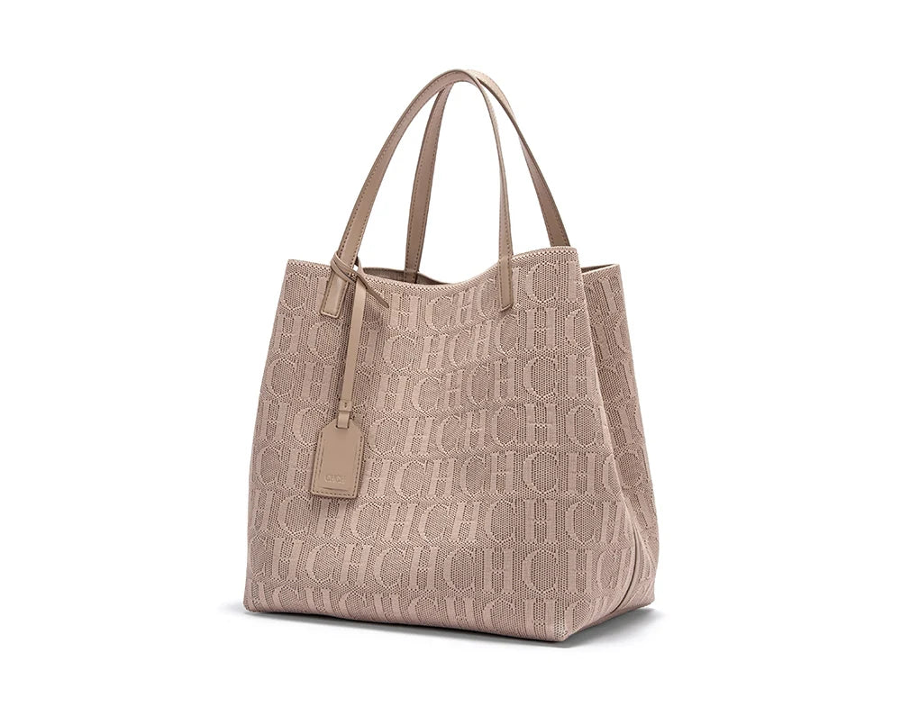 Cotton Classic Retro Tote | Luxury Brand Fur Decoration Large Capacity Bag Luxegan