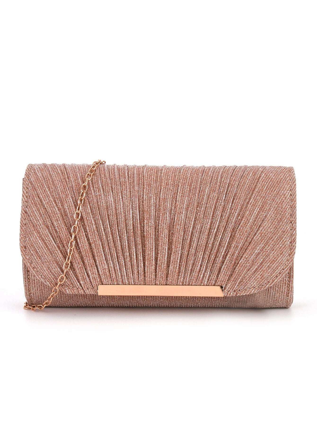 Women's Pleated Dinner Clutch Bag | Hand-held Evening Dress Bag Luxegan
