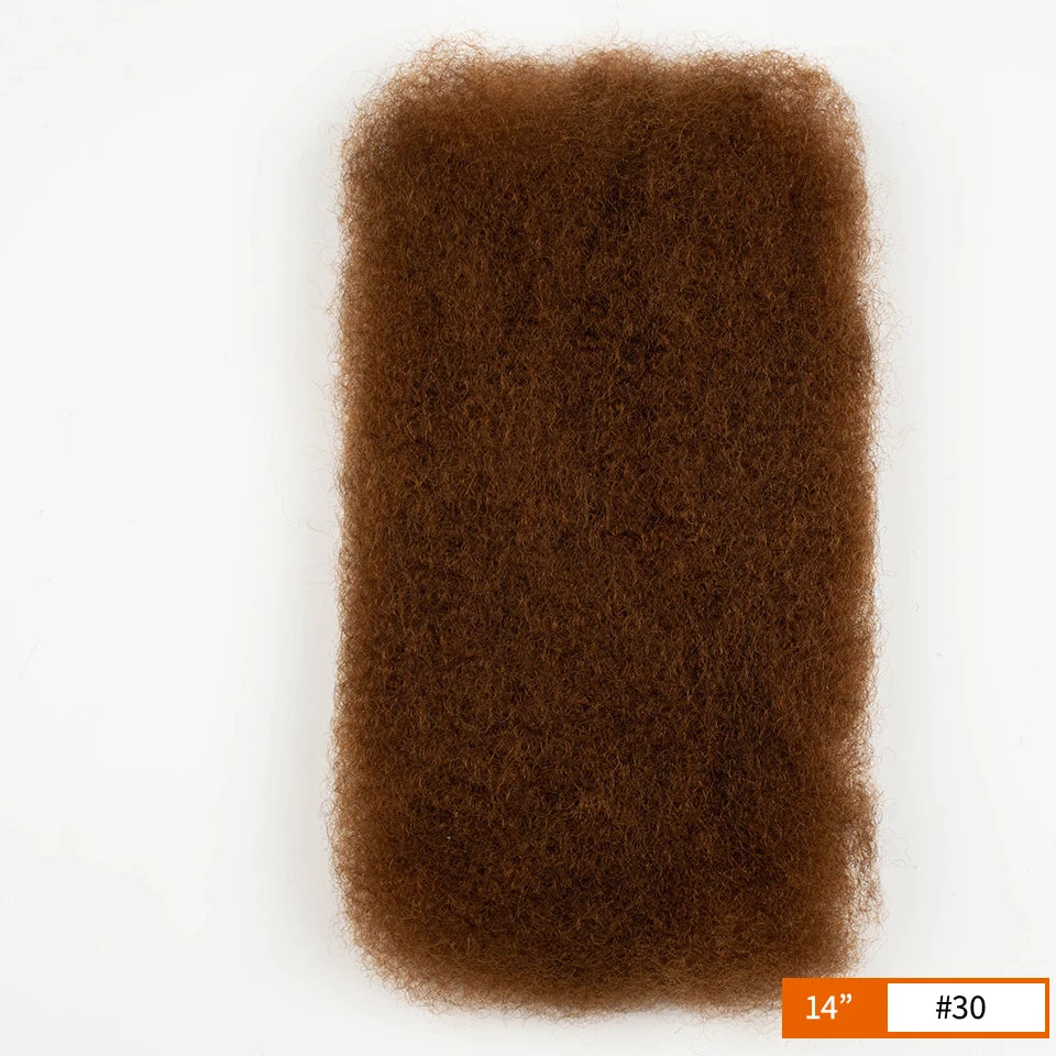 Afro Kinky Bulk Human Hair Extensions | 10"-22" 50g Brazilian Remy for Braiding & Dreadlocks (Natural Colors, Long-Lasting) Luxegan