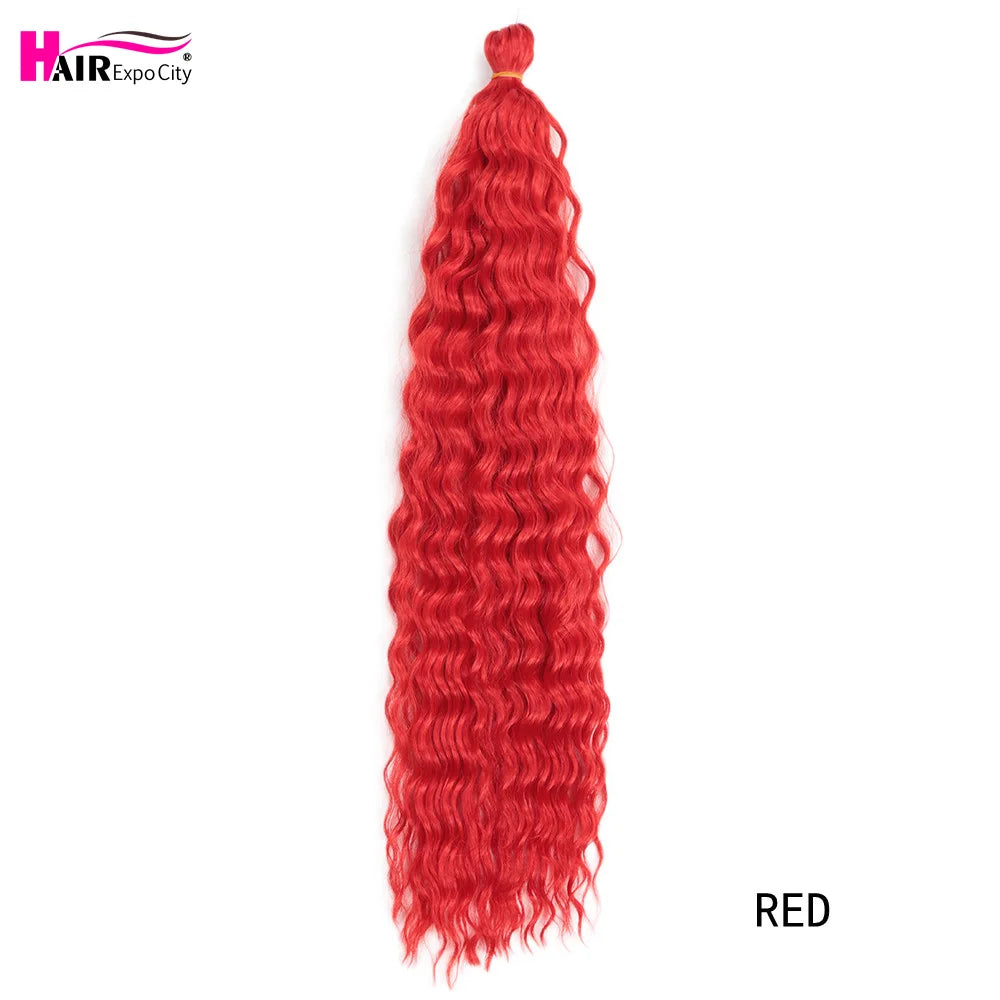 22 Inch Water Wave Twist Crochet Hair | Braiding Extensions