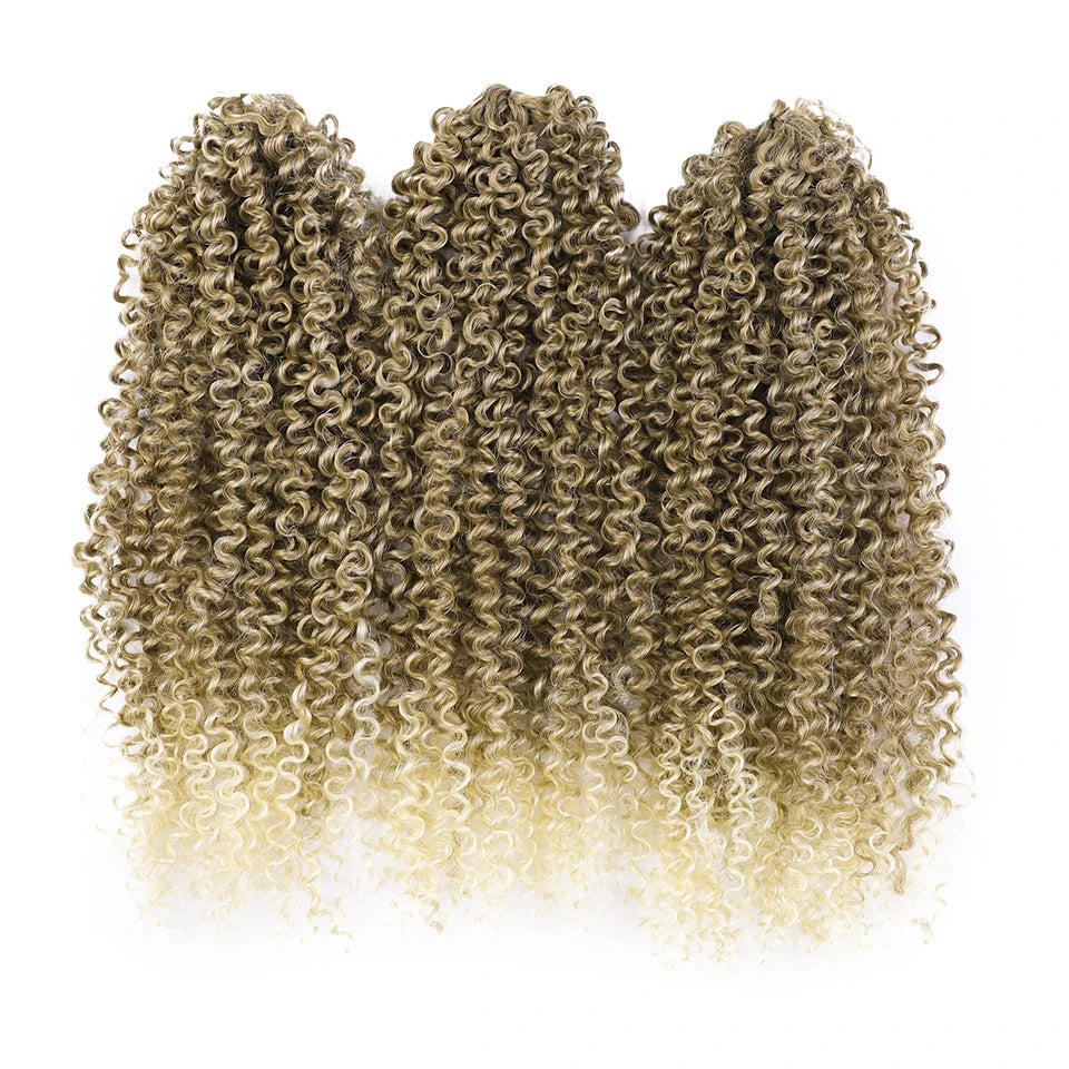 18"  Afro Kinky Curly Crochet Hair | Ombre Passion Twist Braids | 60 Strands/Pack | Heat Resistant