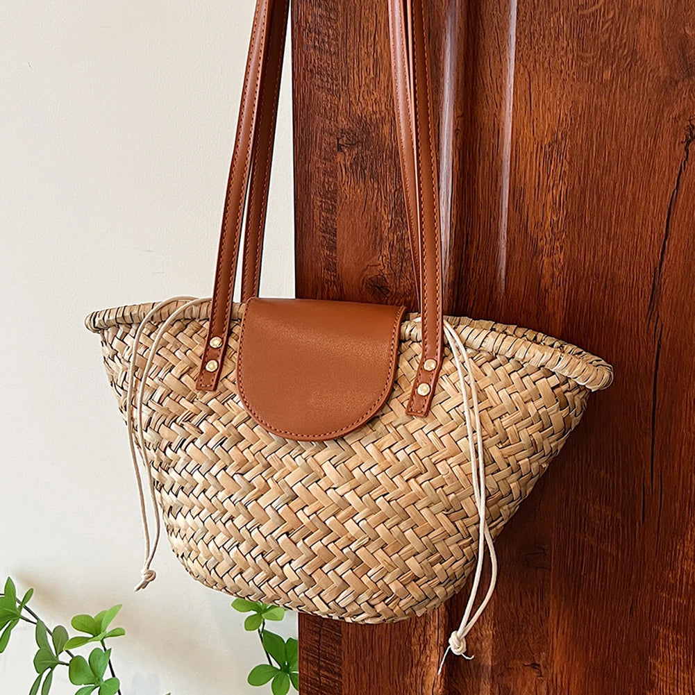 Women's Straw Woven Handbag | Summer Beach Casual Tote Bag & Large Capacity Clutch Luxegan