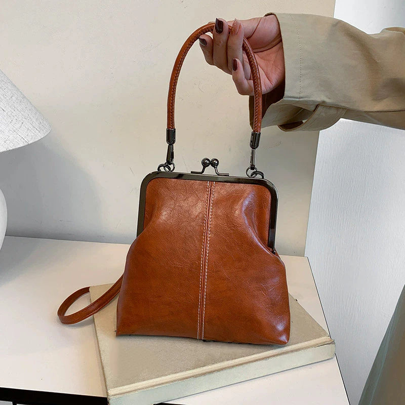 New Women’s Fashion Soft Leather Crossbody Bag | Vintage Evening Party Shoulder Tote | Versatile Cosmetic Bag & Wallet Purse with Elegant Flap Design Luxegan