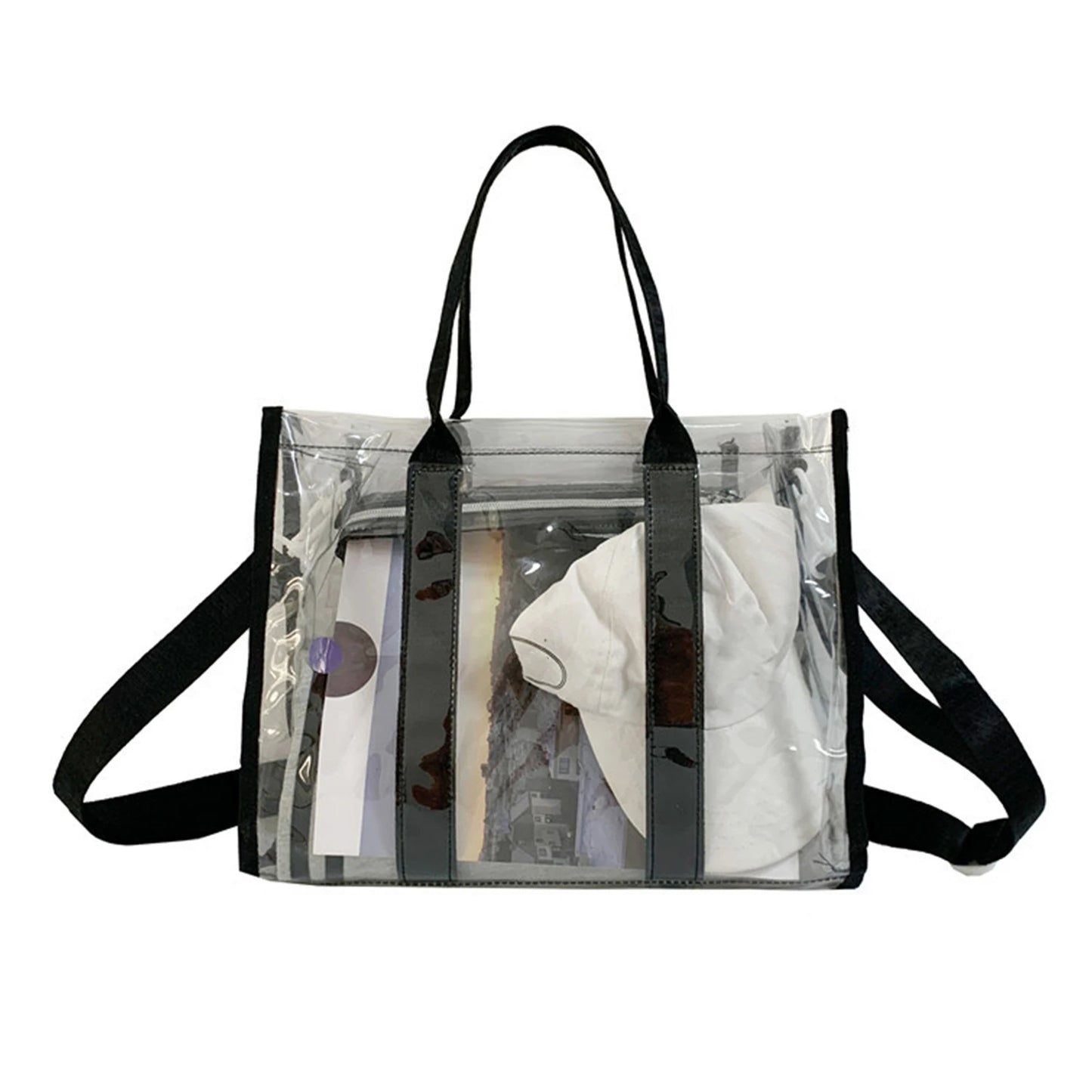 Transparent PVC Large Capacity Tote Bag Luxegan